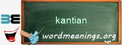 WordMeaning blackboard for kantian